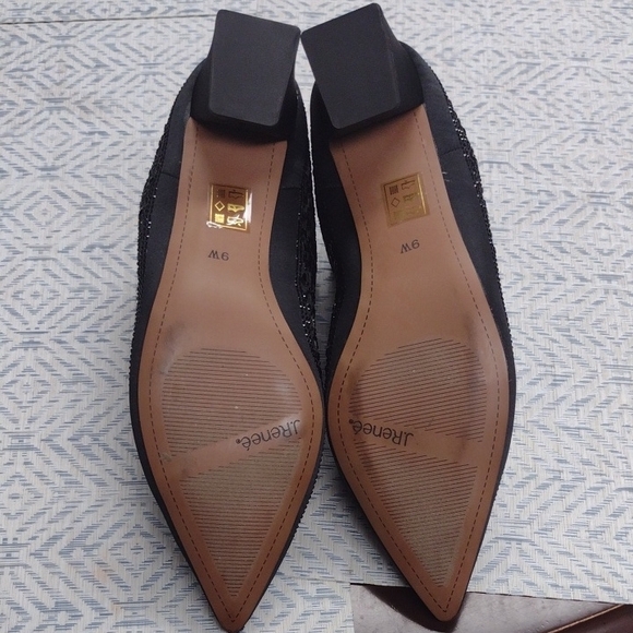 J.Renné Elegant Black Lace Ankle Boots Perfect for a formal event. - Picture 7 of 13